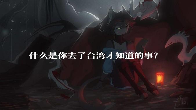 什么是你去了台湾才知道的事？